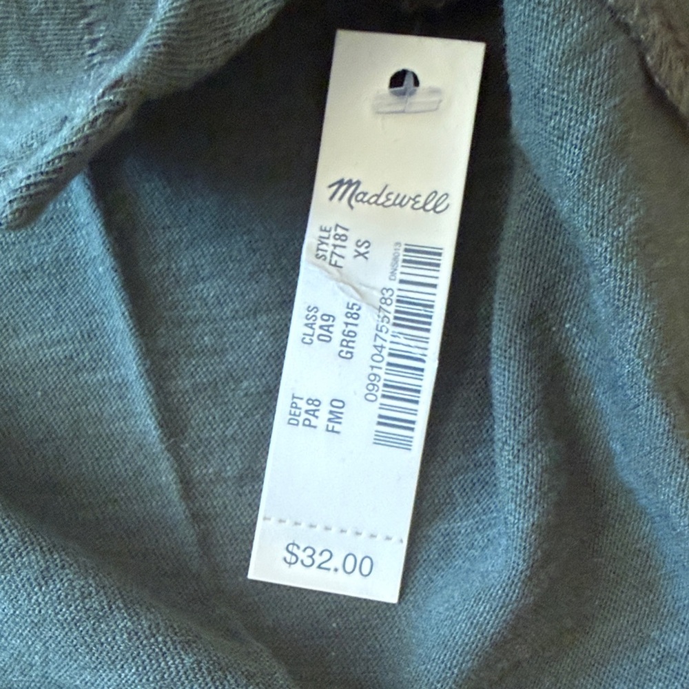 Madewell Forest Green Turtleneck Top XS - Picture 3 of 15